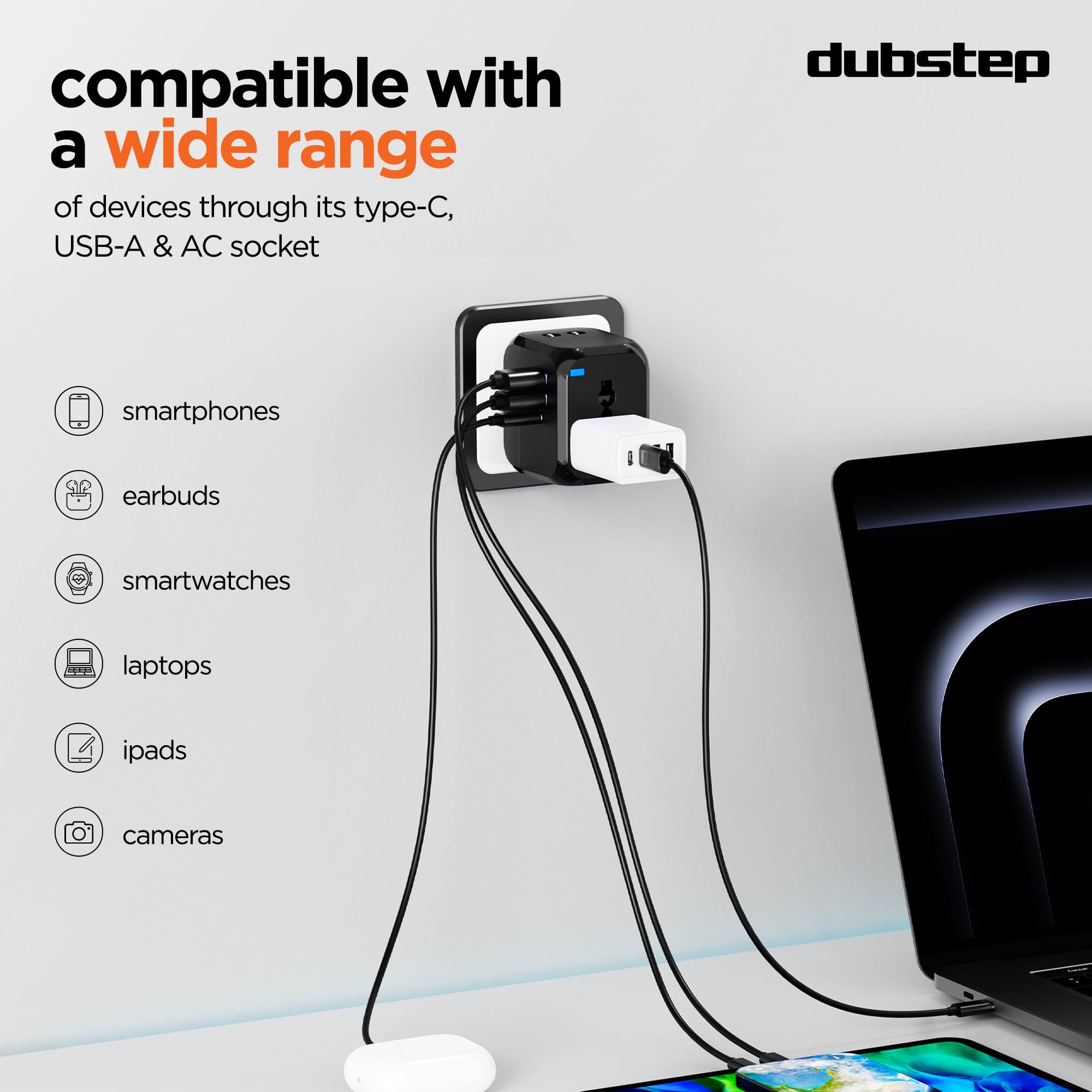 Dubstep Voyager Travel Adapter - Universal Charger -5