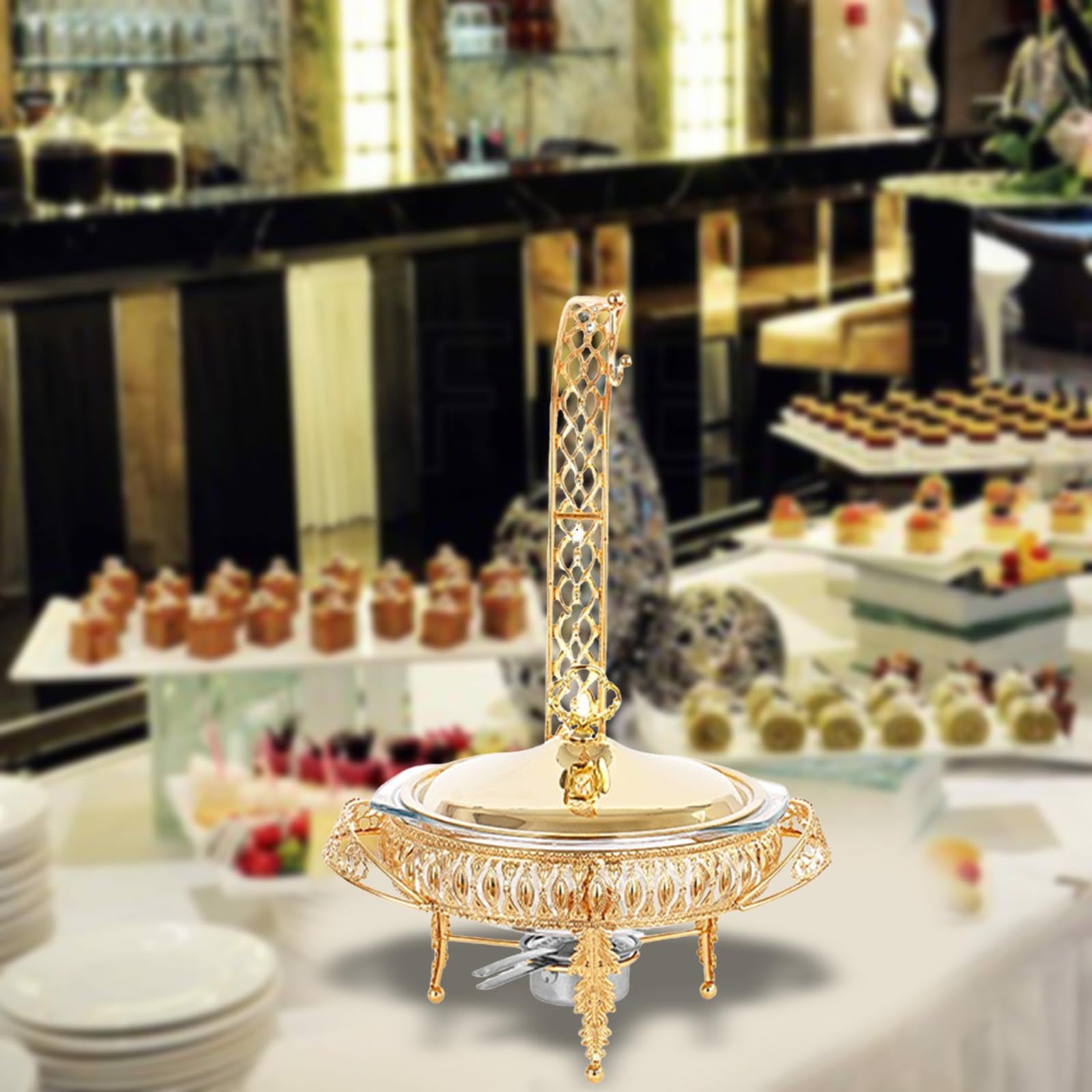 Juego de Buffet Calentador para Una Experiencia Gastronómica Elegante, 2L