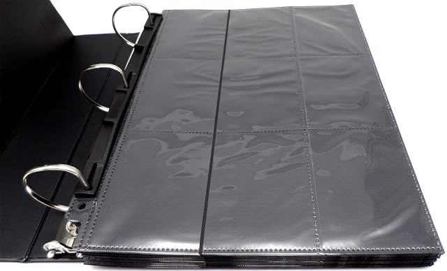Foto 2 de 8 de docsmagic.de 3-Ring Album Black + 50 18-Pocket Pages Black - Sideloading - Álbum para Tarjetas + Pagina