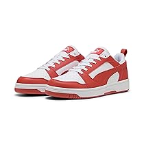 PUMA Rebound v6 Low, Sneaker Unisex-Adulto, White Red Fire, 38 EU