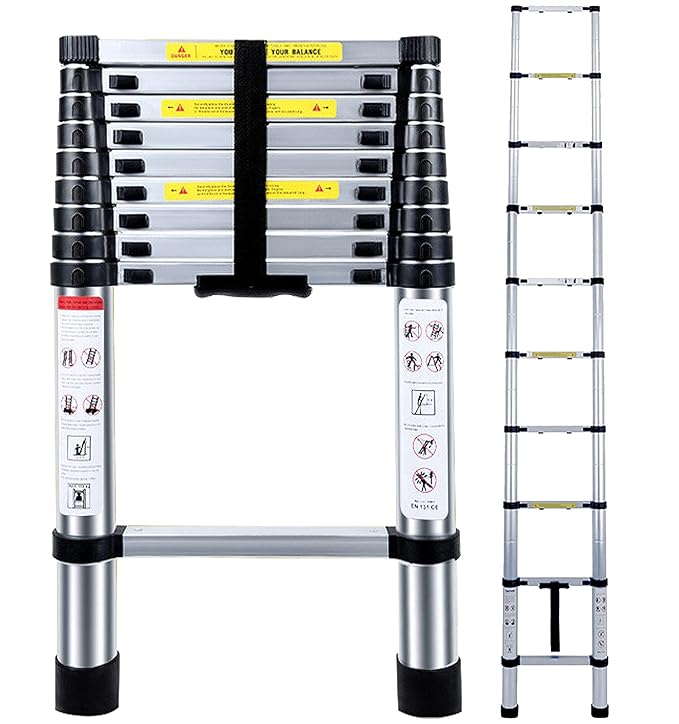 Acrohome Telescopic Ladder 2.9M MultiPurpose Aluminium Telescoping