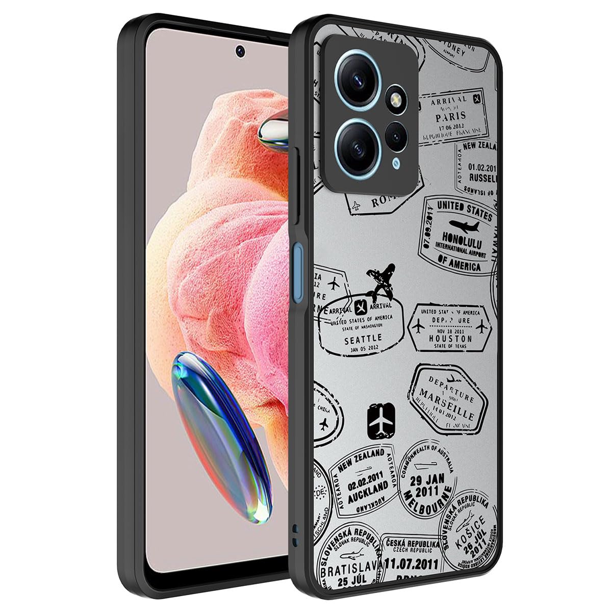 Zore Xiaomi ile uyumlu Redmi Note 12 4G Kılıf Aynalı Desenli Kamera Korumalı Parlak Zore Mirror Kapak Seyahat