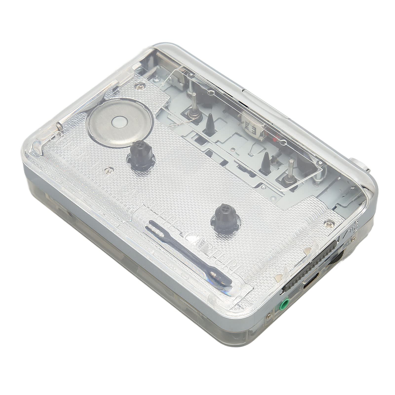 Tragbarer Kassettenspieler mit Klarem Stereoklang, FM-Radio, Wiederaufladbarer Batterie, 3,5-mm-Kopfhöreranschluss, Kassettenspieler, Retro-Stil, Manuelle