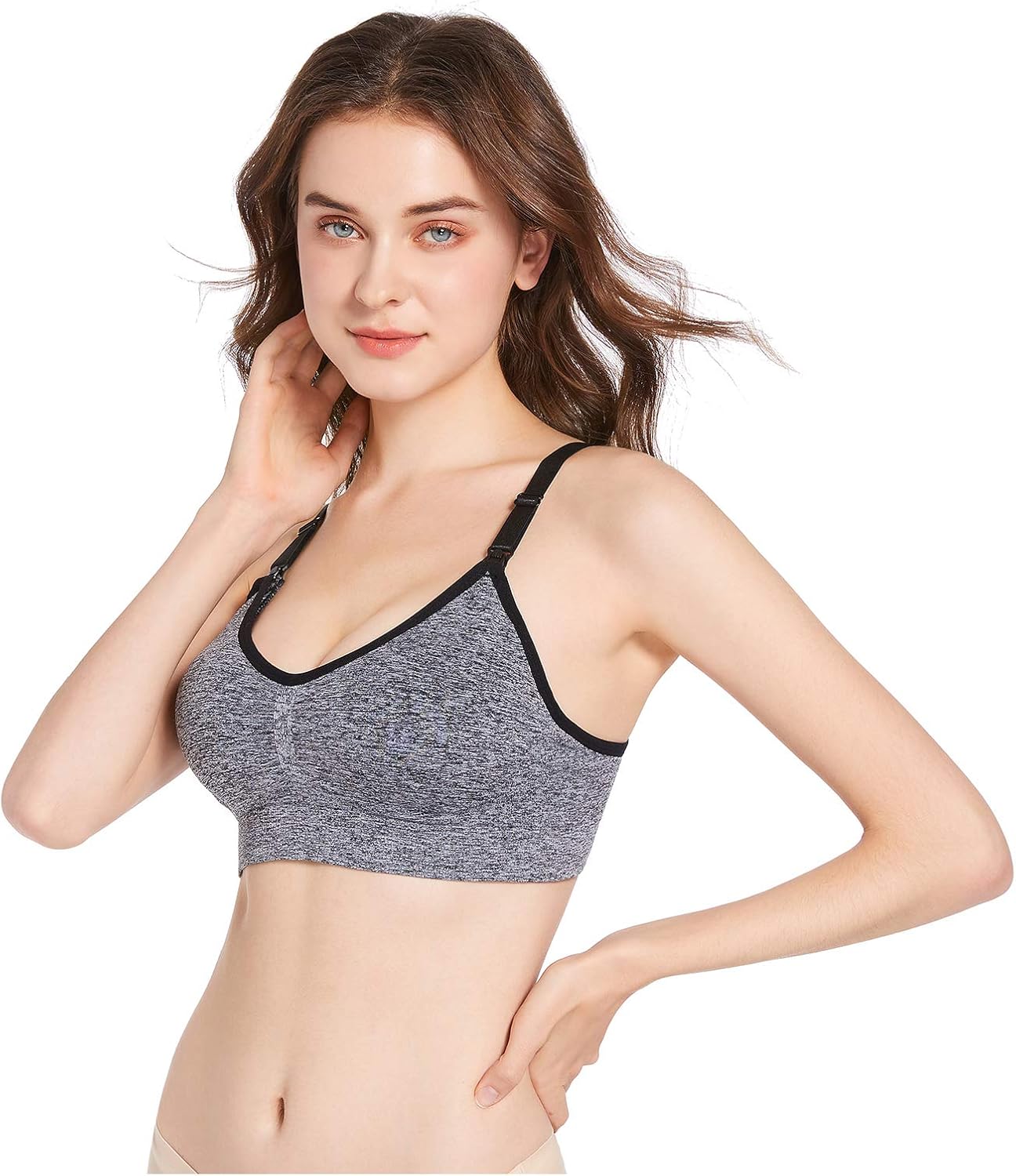 Stelle Nursing Bras Maternity Bra for Breastfeeding Pregnancy Wireless Bralette with Pads, Extenders & Clips Pack of 2/3 at  Women’s Clothing store