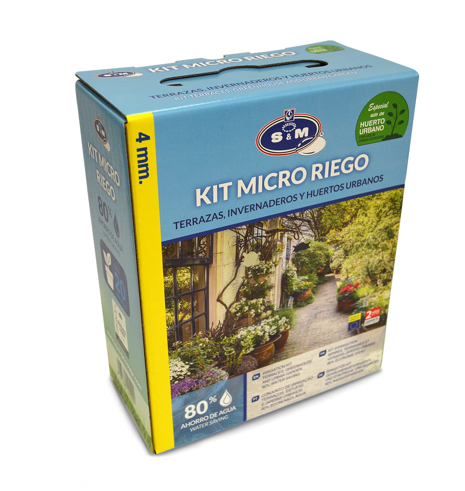 S&M 545009 Kit Completo de microriego por Goteo para 20 Macetas terrazas, invernaderos y huertos urbanos