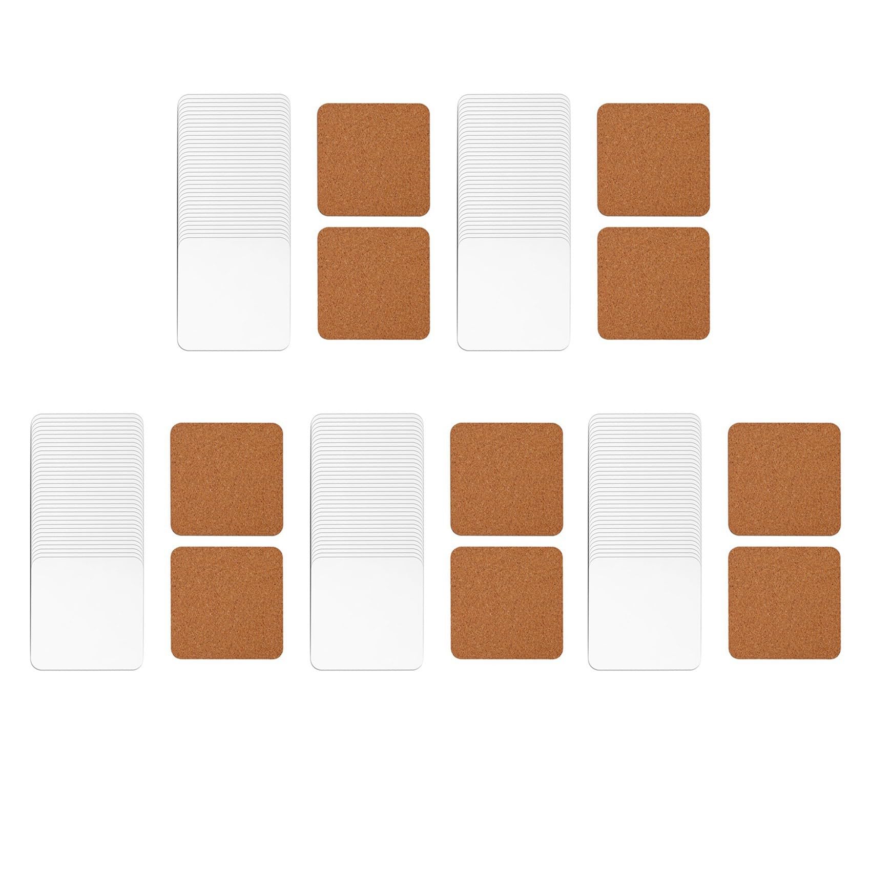 Hndhbfgrt 200Pcs Sublimation Square Coasters, Cardboard Coasters, 4x4in MDF Hardboard Coaster MDF Wooden Coaster