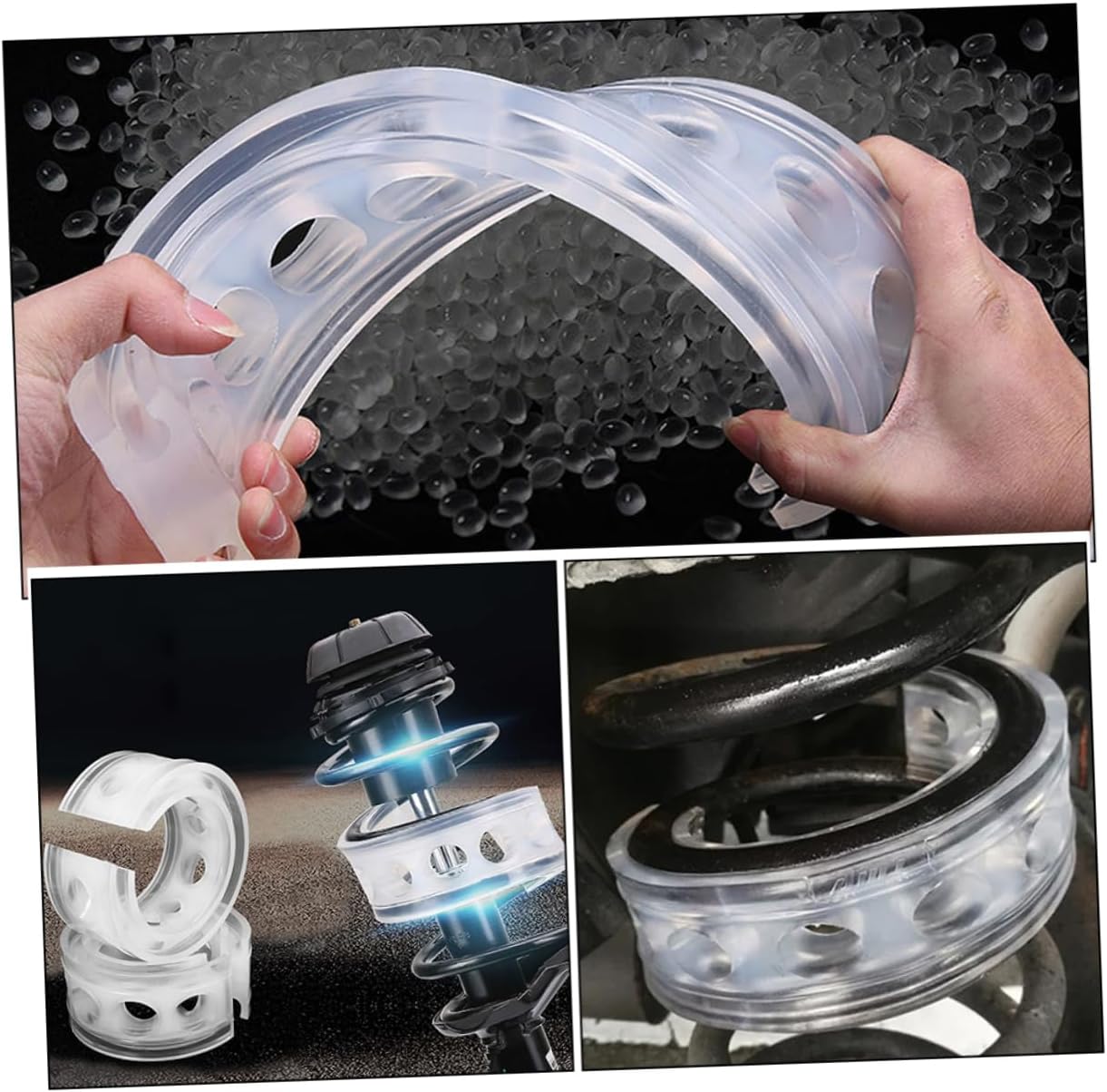 Gatuida 4pcs Car Shock Absorber Spring Spacers Rear End Coil Spring Buffer Automotive Suspension Parts