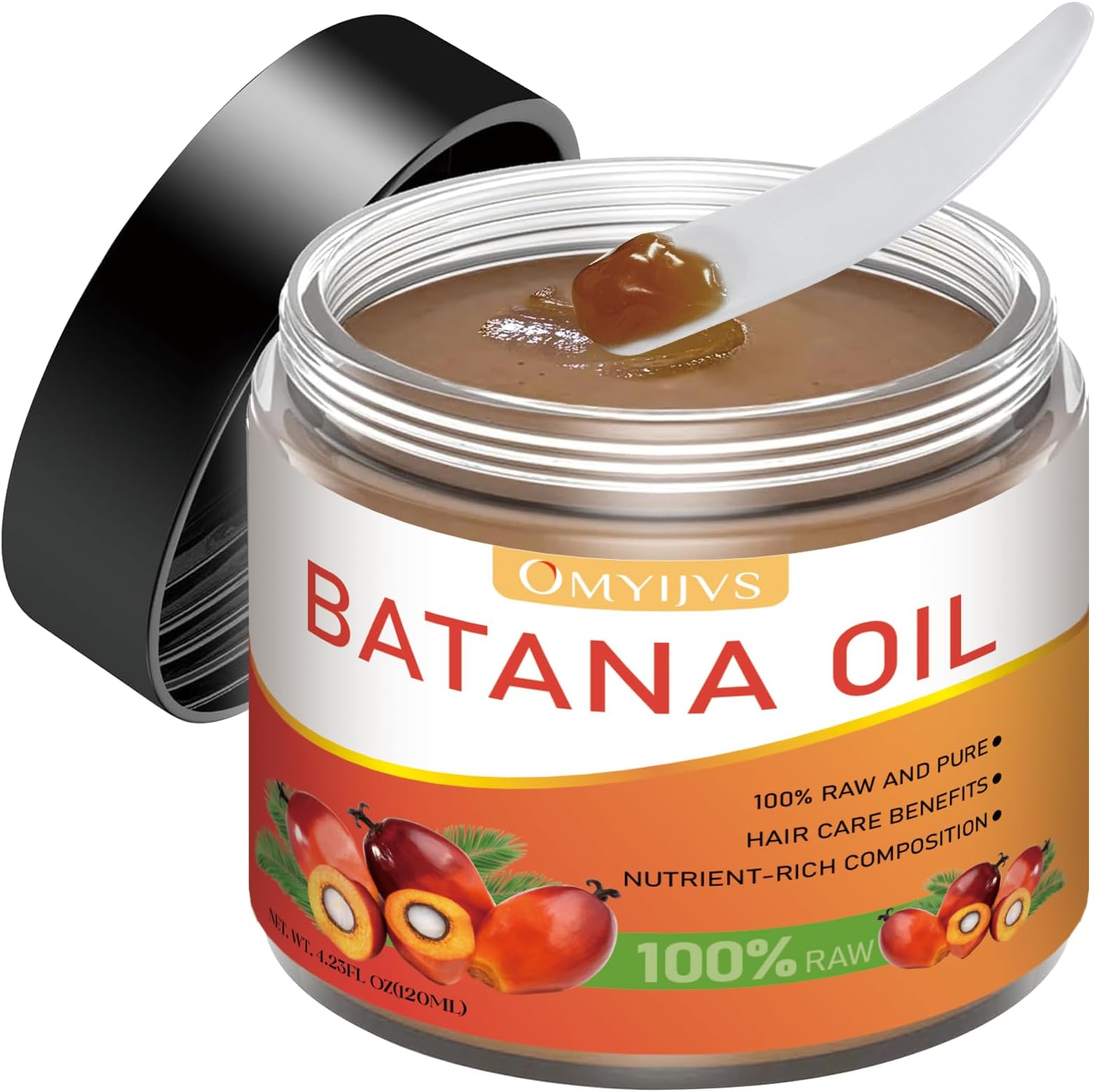 Batana Oil for Hair Growth: 100% Organic & Pure Dr Sebi Unrefined Batana Oil from Honduras - Repairs Damaged Hair - Prevents Hair Loss - Enhances Hair Thickness for Men & Women 4.2 oz