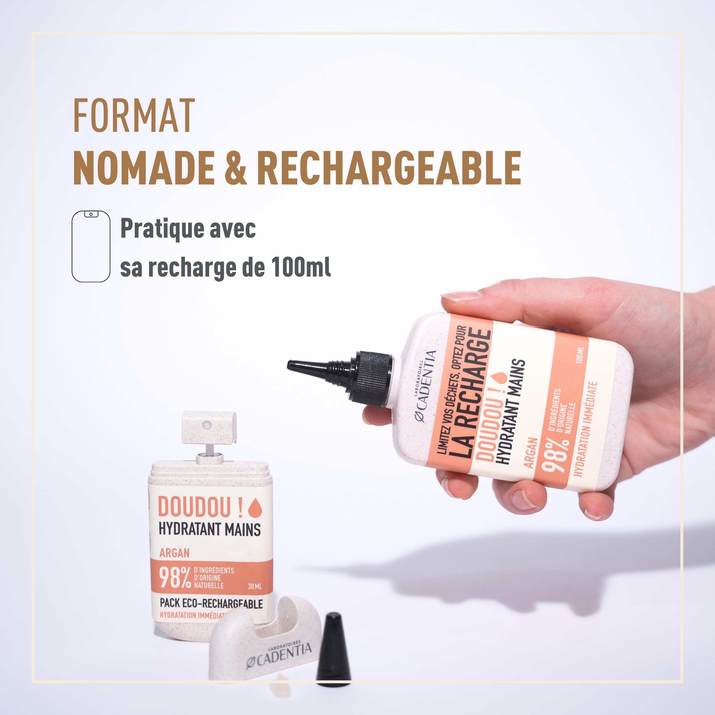 KIT Lotion Hydroalcoolique à la Fleur d'Oranger - 5x sprays 30ml - Economades laboratoires CADENTIA