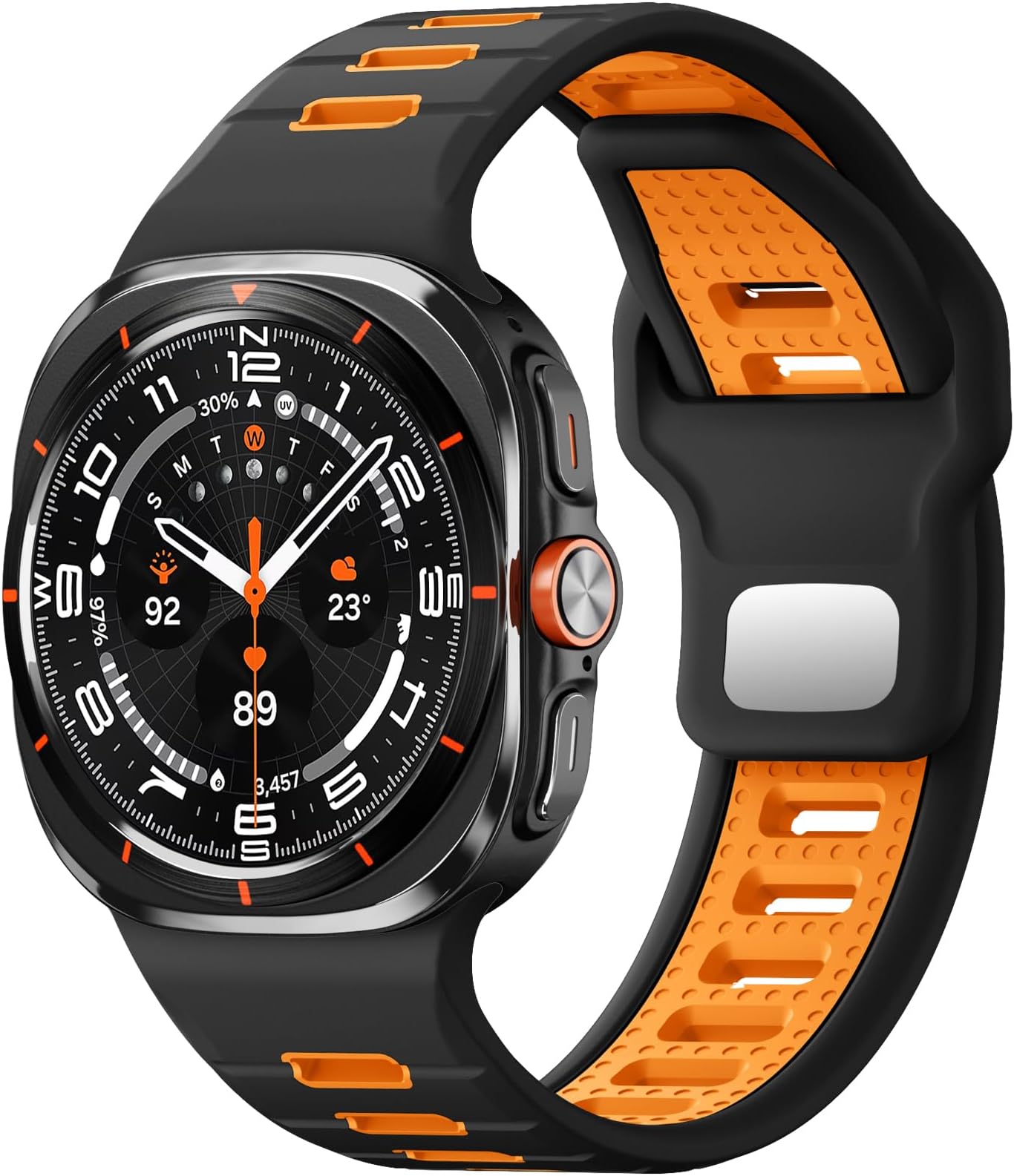 Odbeai Sport Band for Galaxy Watch Ultra Bands(2025/2024),Compatible with Samsung Watch Ultra Band,Soft Silicone Breathable Waterproof Loop Replacement Strap for Galaxy Ultra Watch Band 47mm for Men