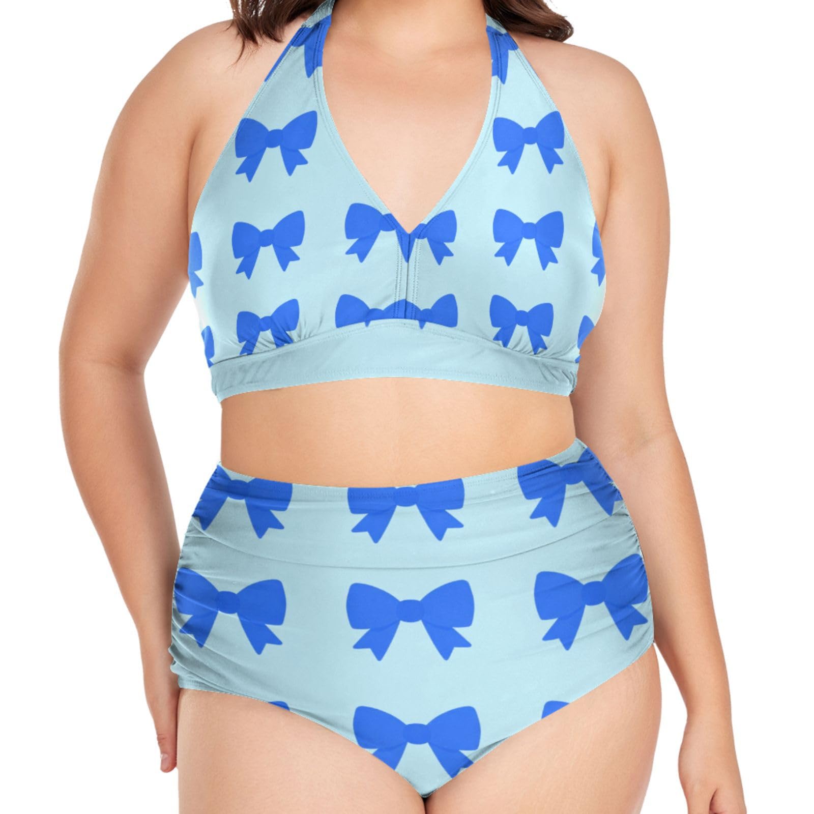 FRODOTGV Curvy damskie dwuczęściowe zestawy kąpielowe L-4XL