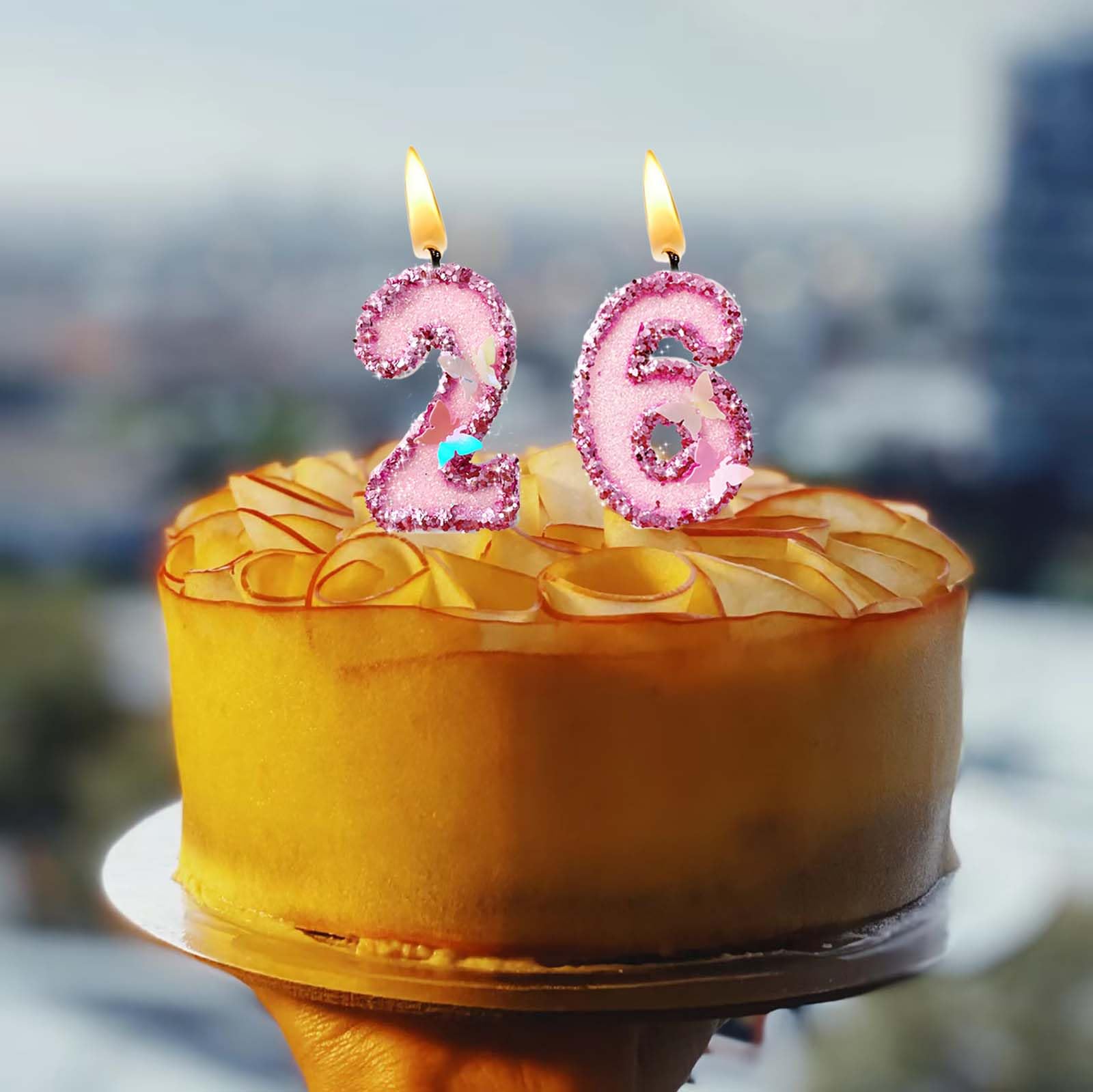 Amazon.co.jp: 2.8インチ ピンクバタフライ グリッターナンバー