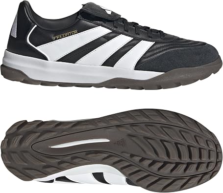 adidas Unisex Pro Turf, Black/White/Gold Metallic, 8