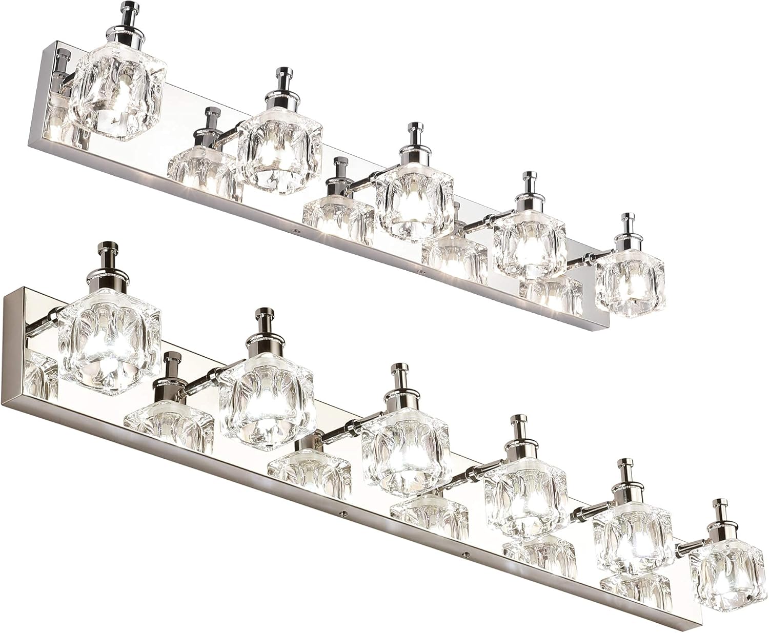 PRESDE Bathroom Vanity Light Fixtures Over Mirror 5 Lights with 6 Lights