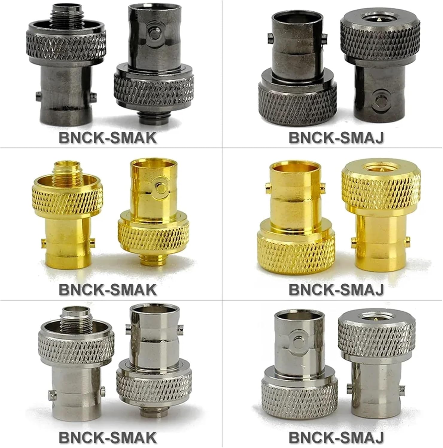 SMA to BNC Q9 Coaxial Adapter Male Female Plugs Flange M/F Connector Straight Converter Kit(Type 4,10PCS)
