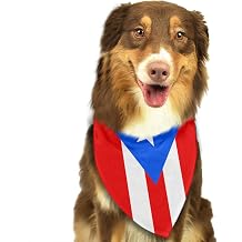 Dog Bandanas Flag of Puerto Rico Pet Bandana Scarf Triangle Bibs Kerchief Accessories for Dogs Cats