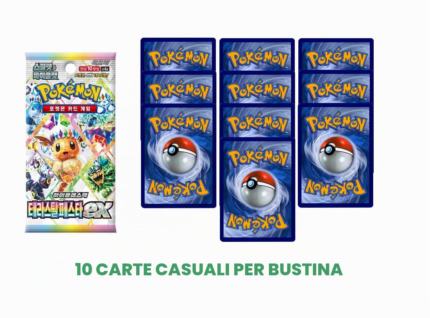 Pokémon Terastal Festival Scatola di rinforzo coreano | 10 pacchetti di evoluzioni prismatiche | Carte Pokemon
