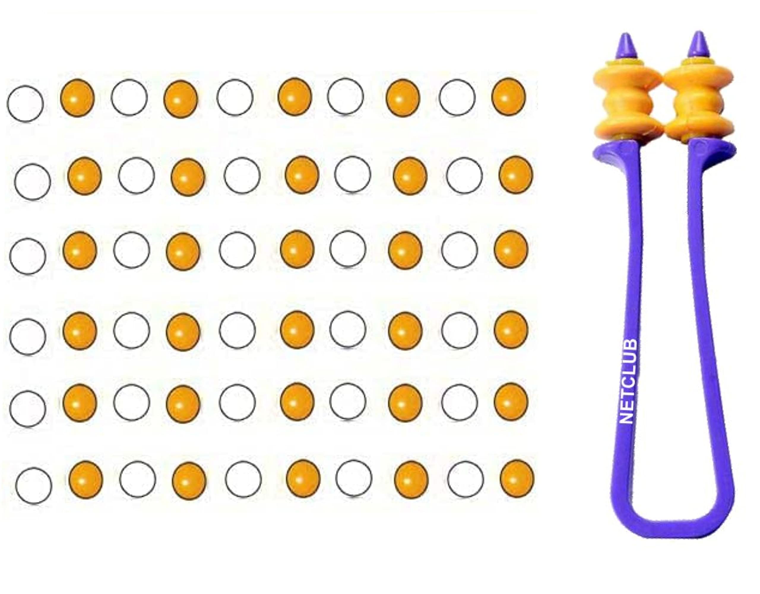 NETCLUB set of 60pc Acupressure kit Sujok Byol Magnet Device for Diabetics, Pain Relief, Yellow & White Medium Size body care home gym Fitness kit pain & stress relief sujok kit body massager (B0BXTD2BKQ) Amazon Price History, Amazon Price Tracker