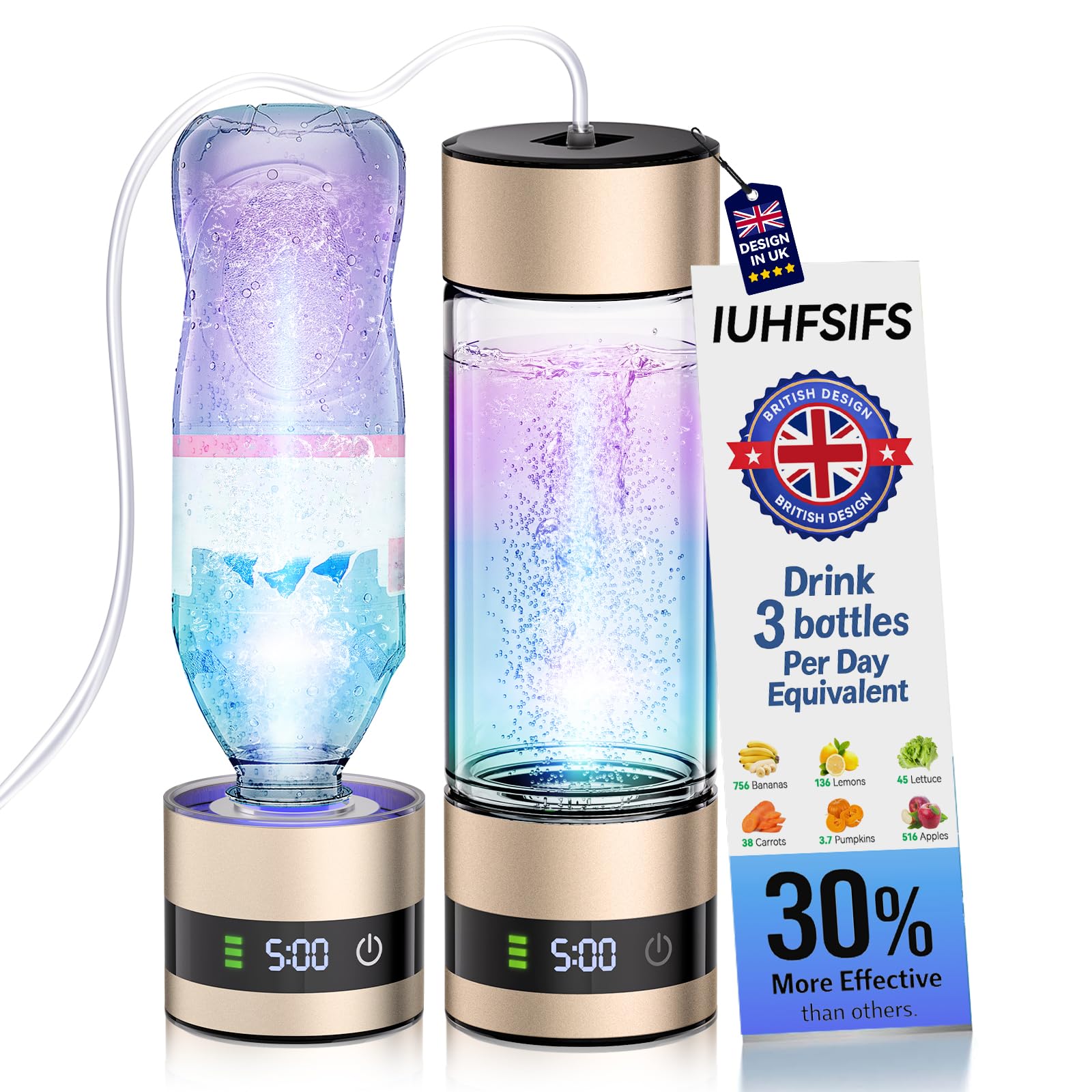 2026 SPE PEM Technology, Doubles Hydrogen Content【24-Hour Hydrogen Lock】Hydrogen Water Bottle 【No.1-9A+ Grade Pure Hydrogen】