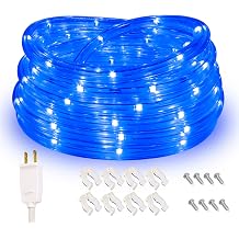 Rope Lights, 16Ft Waterproof Connectable Strip Lighting Blue, Indoor Outdoor Mood Lighting for Home Christmas Holiday Garden Patio Party Decoration