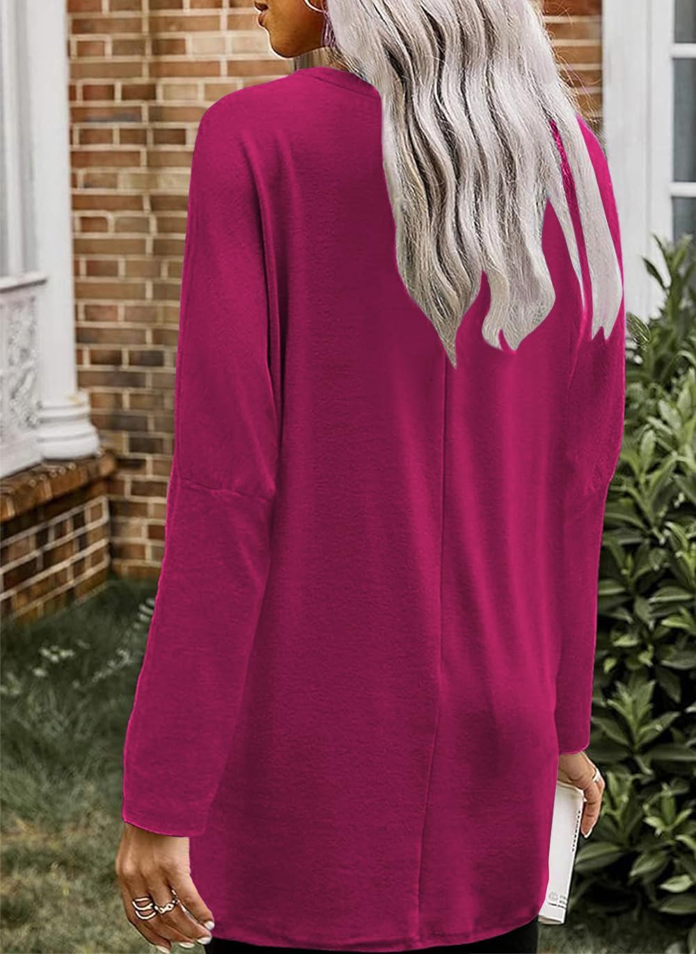 Naggoo Womens Long Sleeve Tunic Tops with Pockets for Leggings Casual Long T Shirts Floral Print Blouses - Image 4