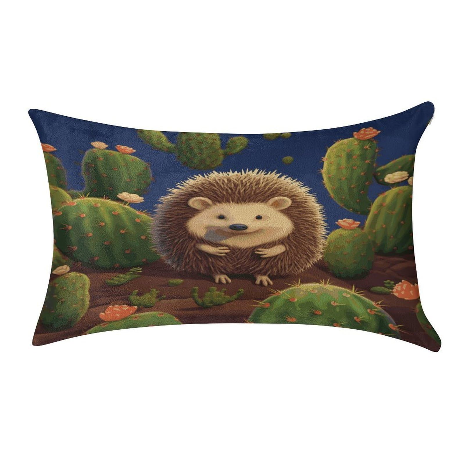 Btcowzrv Style Hedgehog Cactus Pillow Cover Pillow Case Pillowcase