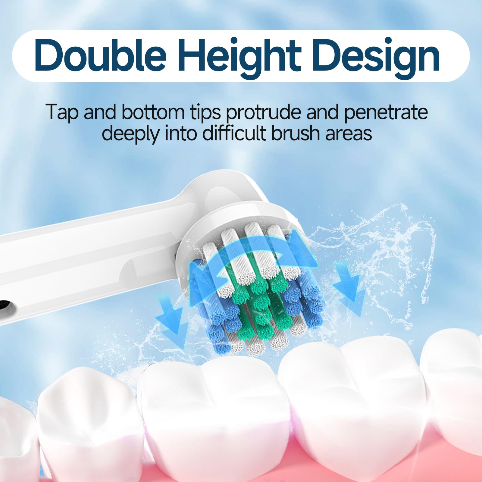 Cabezales de cepillo de dientes eléctricos para Oral-B Pro Precision Clean, forma de X, cerdas anguladas, paquete de 12, color blanco