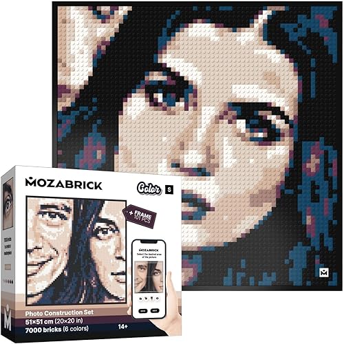 Color S- Kit de fotos de mosaico de ladrillo entrelazado, regalo personalizado, personalizado, kit de imagen, juego de construcción, arte de píxeles