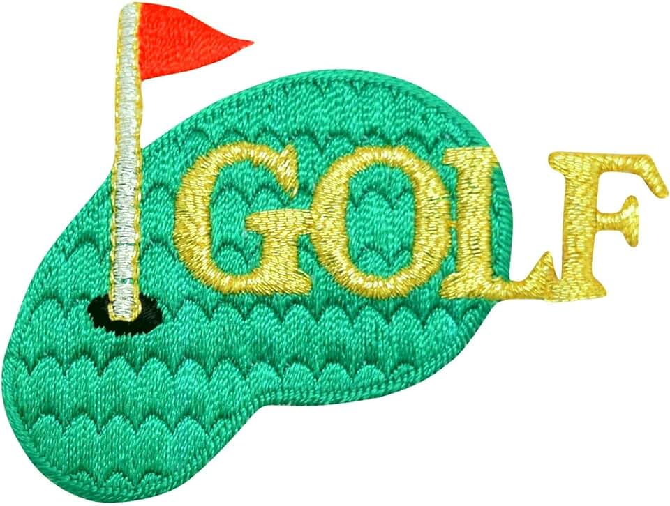 golf iron on patches