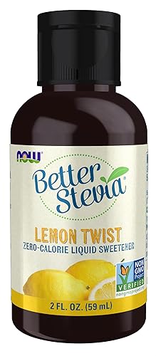 NOW Foods, Better Stevia Liquid, Lemon Twist, edulcorante líquido sin calorías, bajo impacto glucémico, certificado sin OMG, 2 onzas
