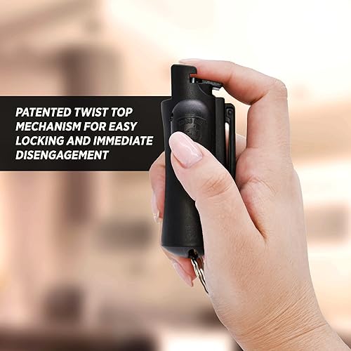 Miniatura 5 de Guard Dog Security Pepper Spray - Llavero con mira láser, paquete de 2, doble defensa personal para mujeres y hombres, largo alcance, tinte UV,