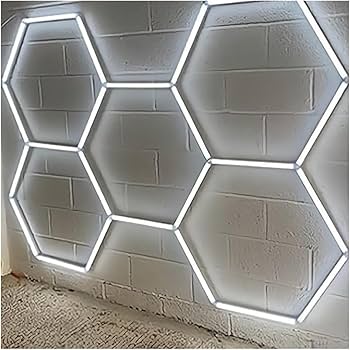 Amazon.co.jp : 六角形LEDシーリングライト、ガレージ、作業場