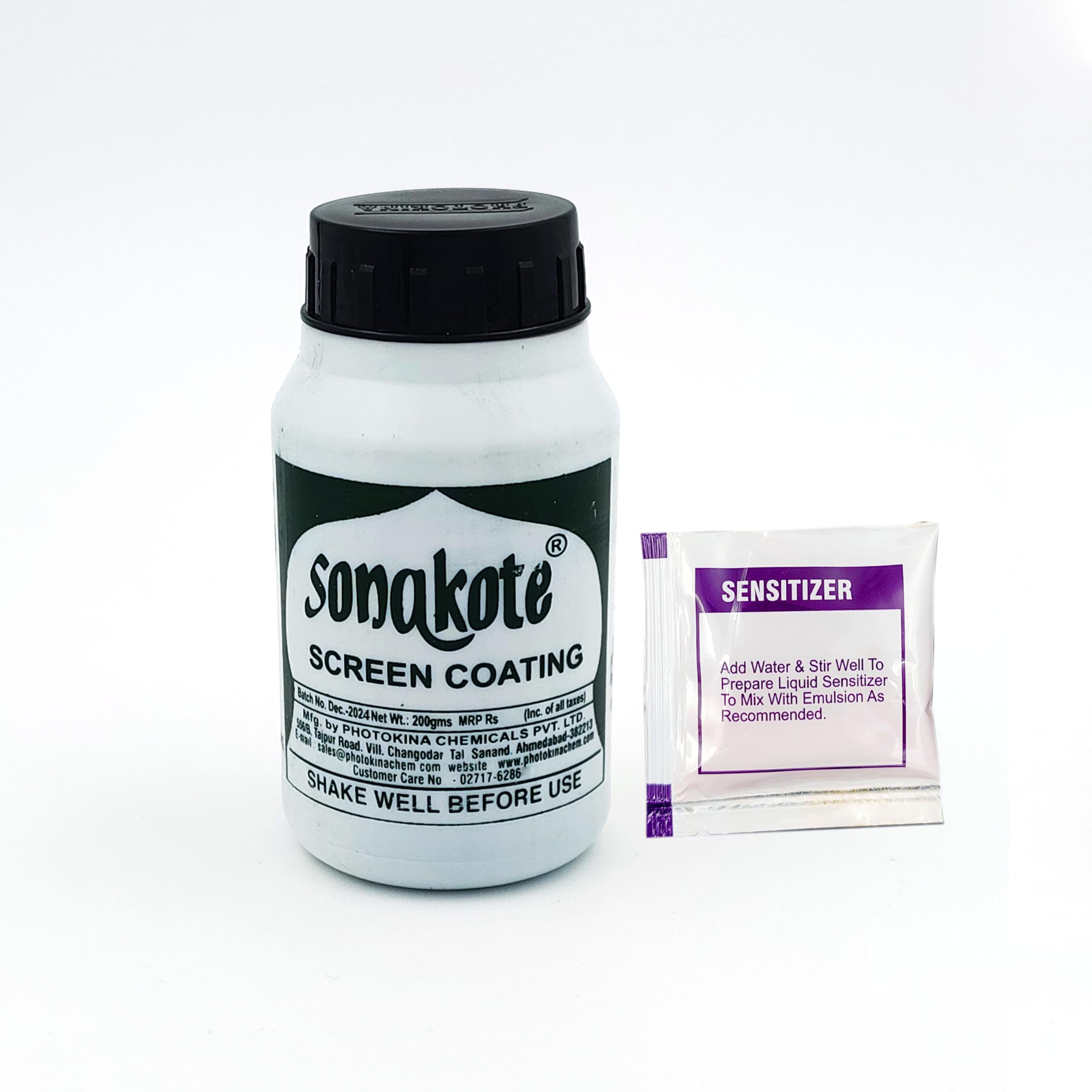 Sonakote Screen Coating Emulsion (200g) with 1 Sensitizer Pouch for Screen Printing Frame-image-43