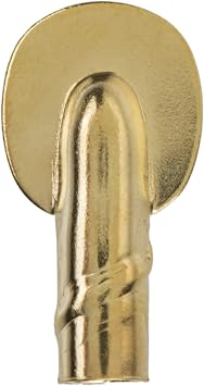 Brass Plated Spoon Bookcase Shelf Support Pegs | 1/4" Stud | Pack of 12 | Book Shelf Pins for Bookcases, Cabinets | Furniture Hardware | B1-SB