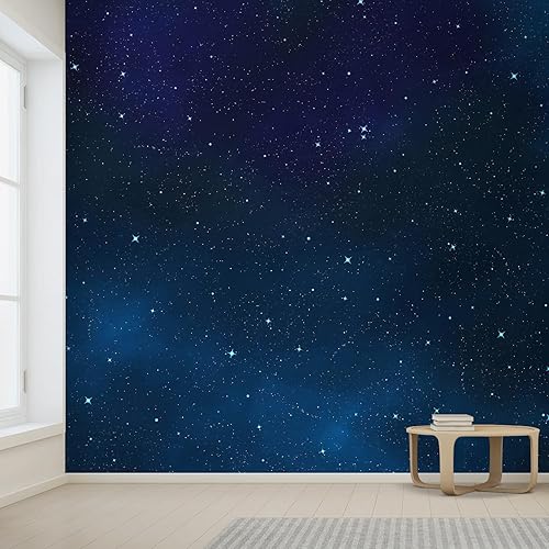 Miniatura 2 de wall26 Mural de pared grande, hermoso paisaje de la noche estrellada, papel tapiz de vinilo autoadhesivo, adhesivo de pared extraíble, 100 x 144