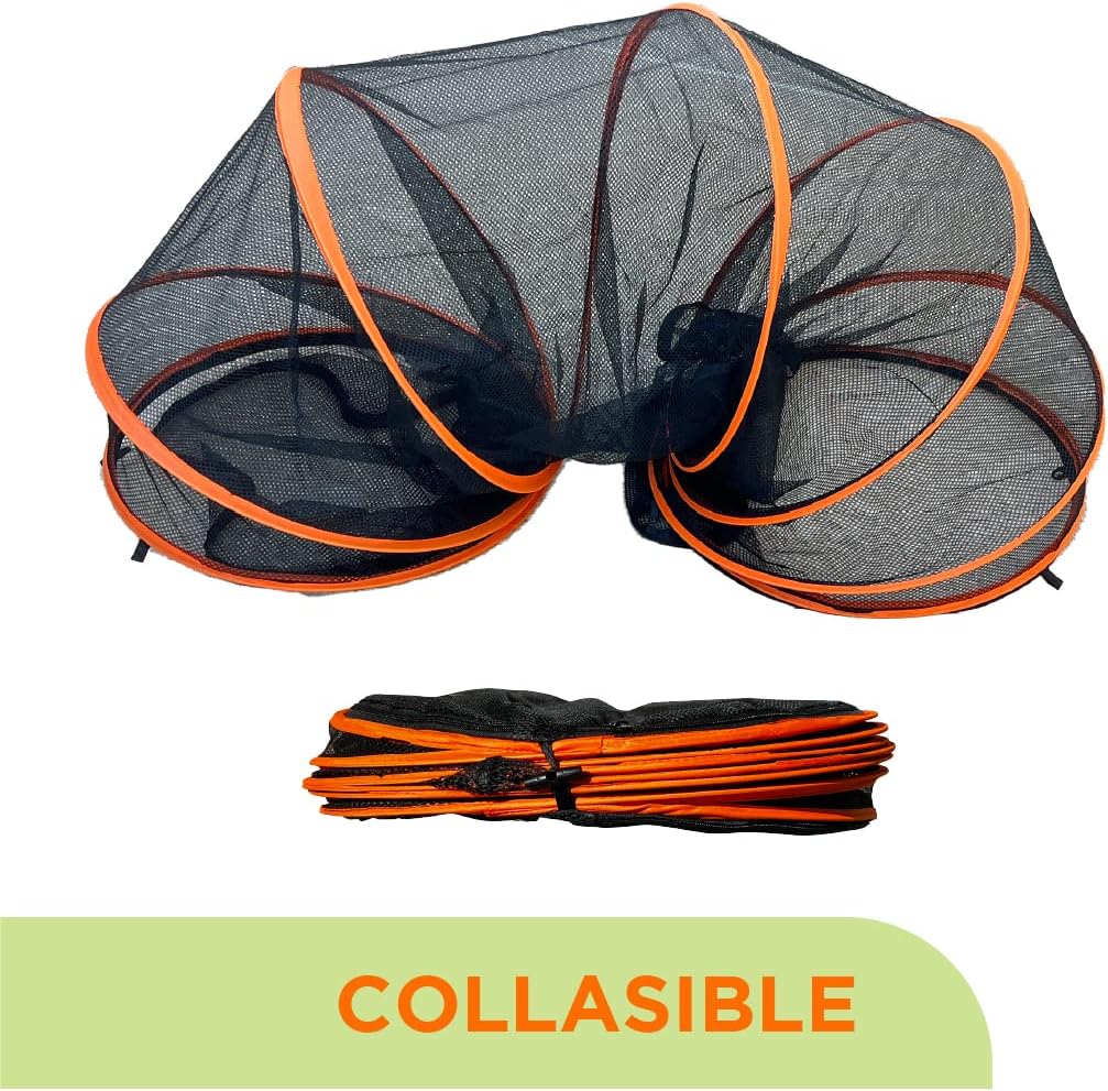 Trenton Gifts Cats Ultimate Playtime Experience with Our 5 FT. Indoor/Outdoor Steel Spring Frame Cat Tunnel - Complete with Carry Case for Easy Transport