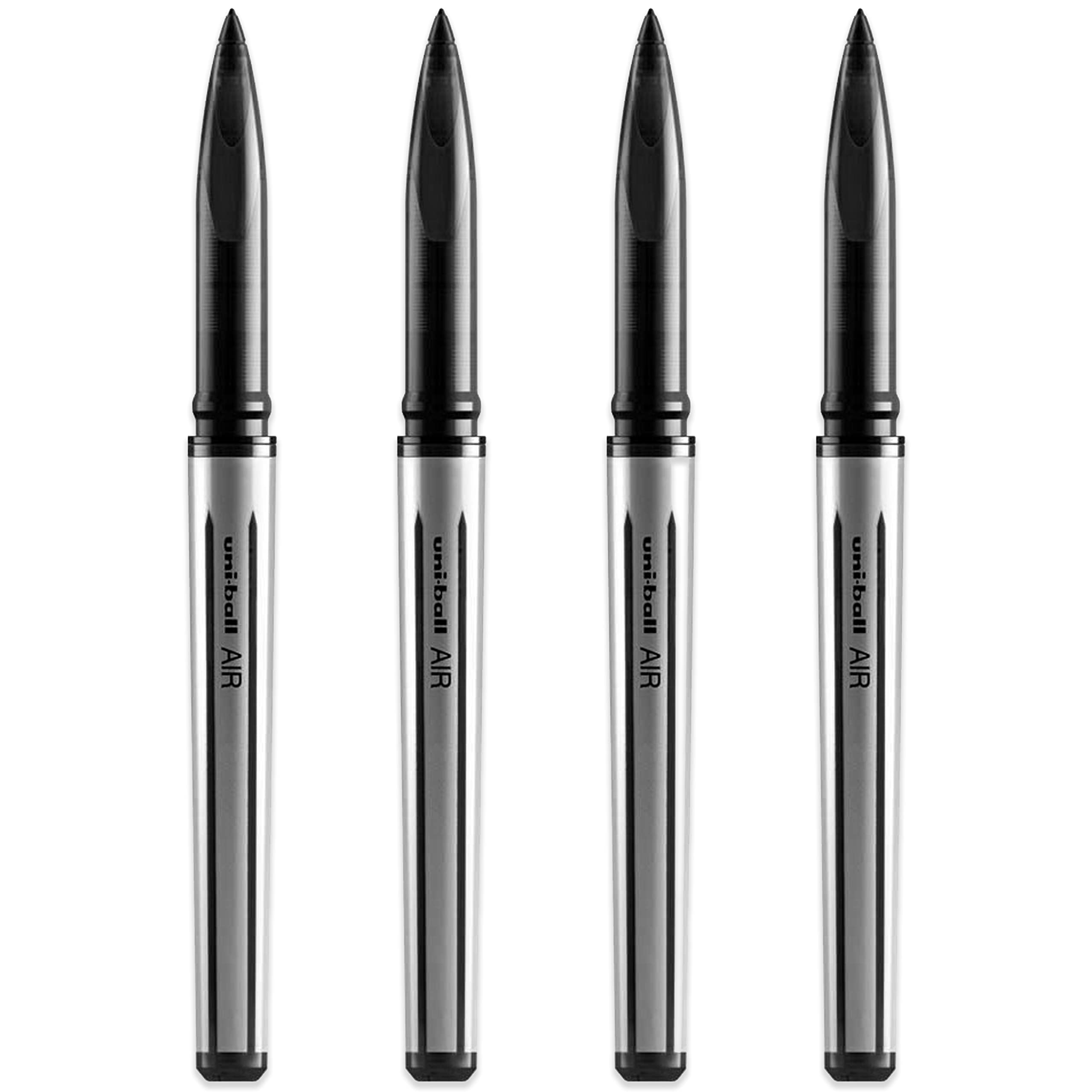 AIR - 0.7mm Medium Rollerball - 4 Pack - Black - UBA-188-L