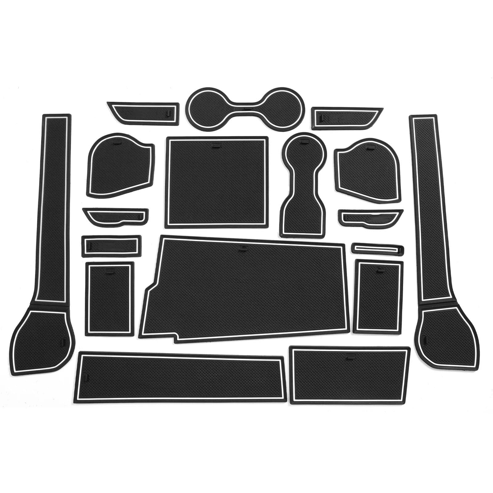 ahhccne Rubber Mats for Centre Console for Isuzu D-MAX 2019+, LHD/RHD Rubber Mats for Centre Console