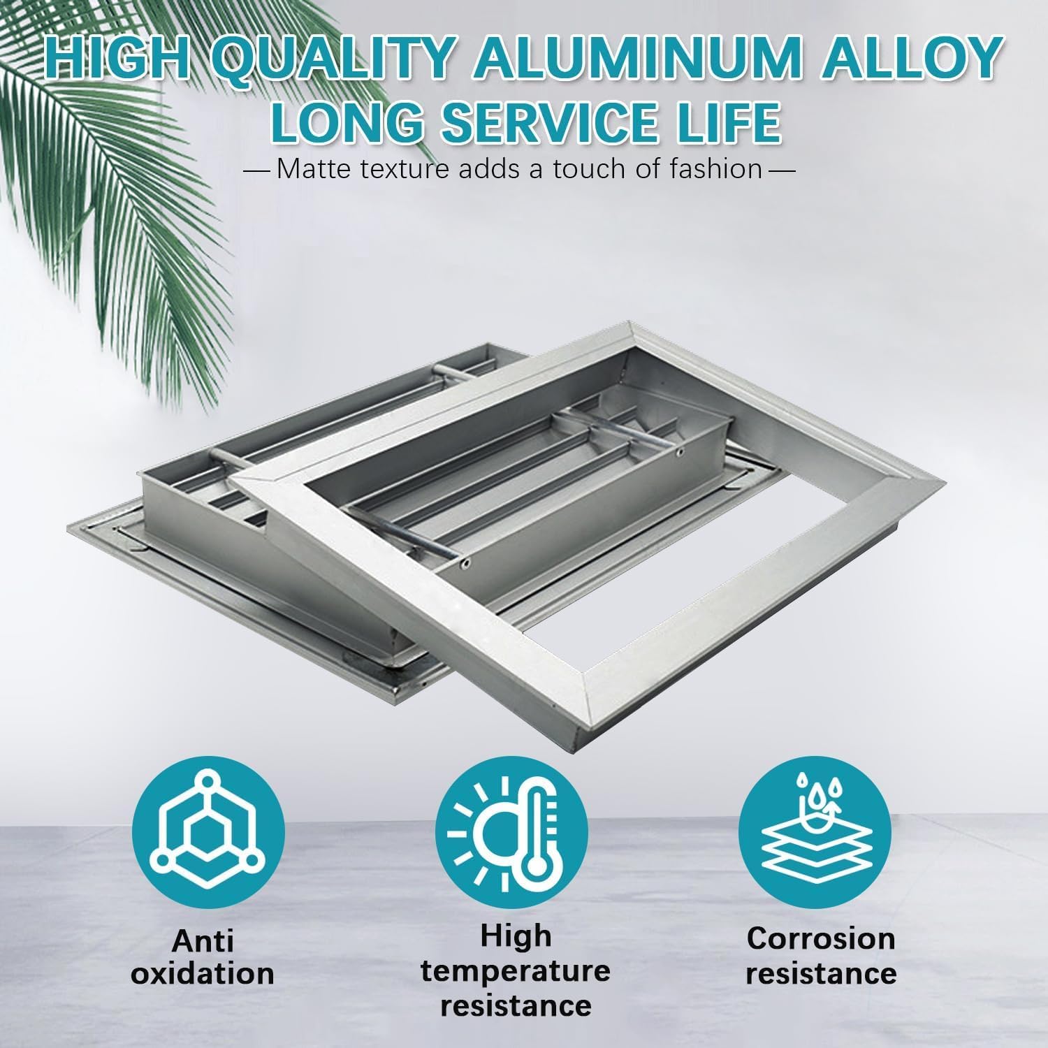 Door Louver Vent Two Sided, Door Vents for Interior Doors, Aluminum Door Air Vent Grille, Metal Louvered Door Vent, Through Door Vent for Bathroom Cabinet (16 * 10in)