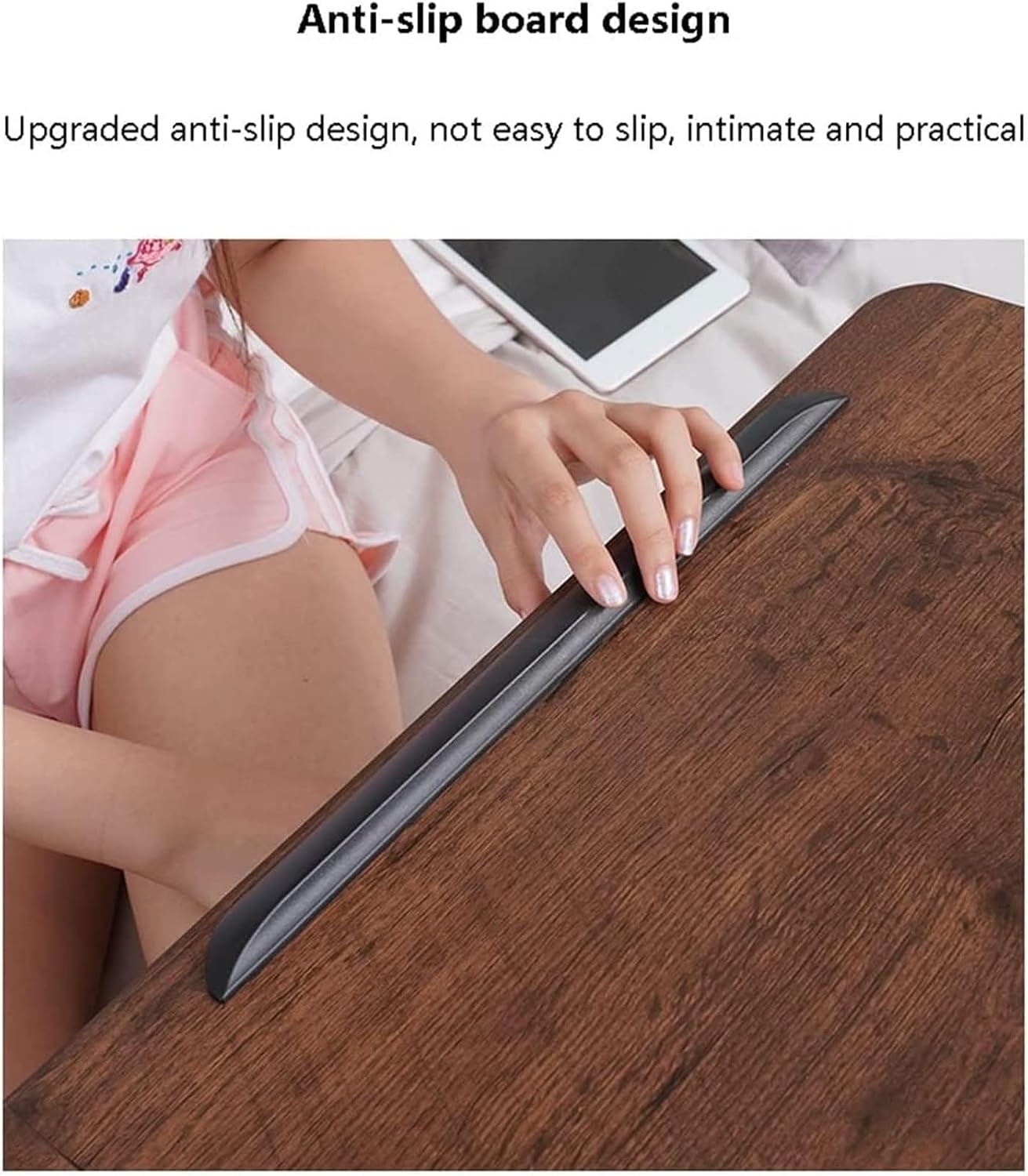 Adjustable Overbed Table Standing Desk for Office and Home Use Portable Foldable and Movable Sofa Breakfast Side Table for Mobile Laptop Ideal for Working or Relaxing in Bed