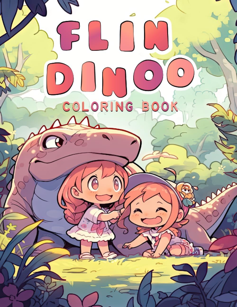 Independently published Flin Dinoo coloring book dinosaurs for kids ages 4-8