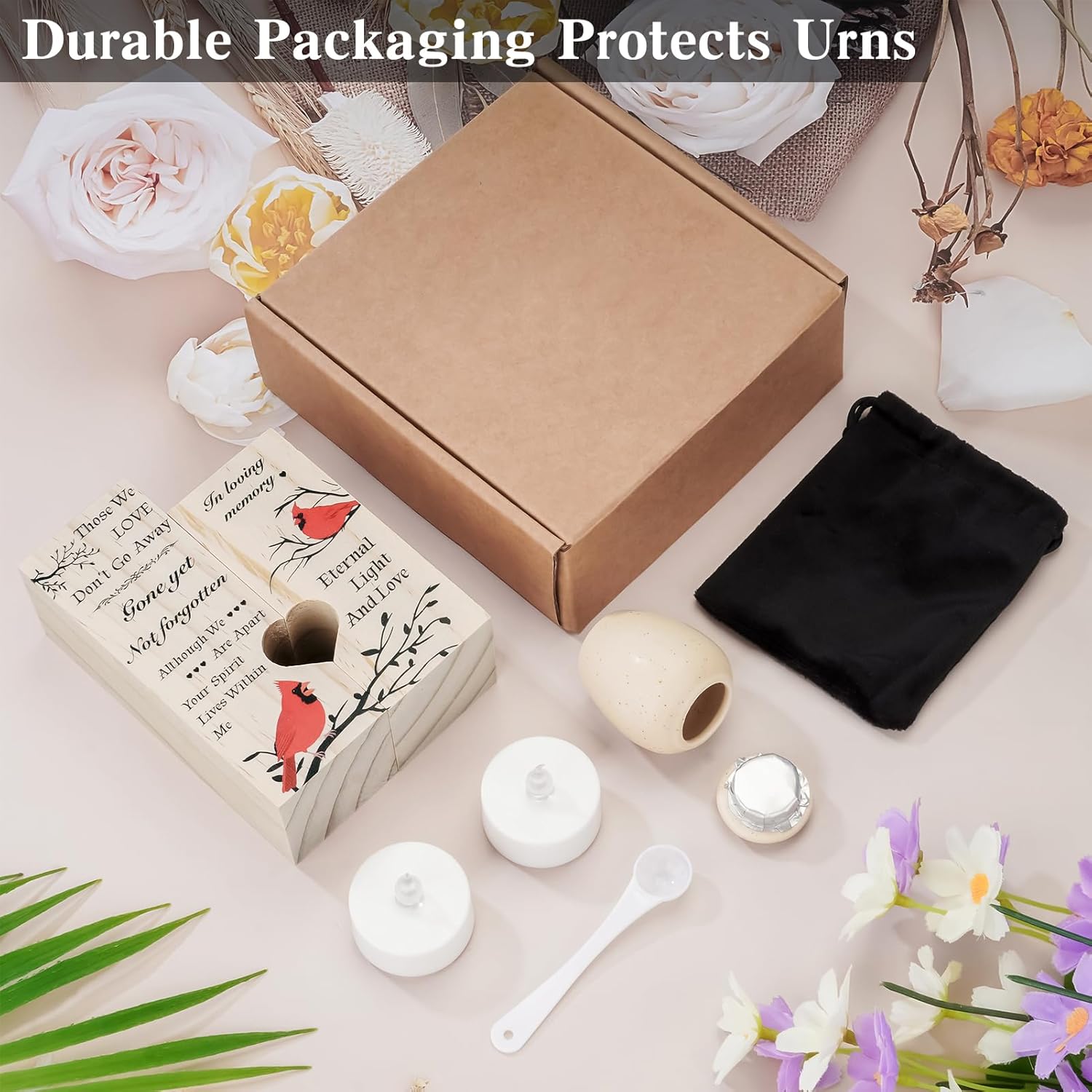 SOITIS Cremation Urns for Human Ashes Candlestick for Your Loss Sympathy Gifts for Women Men, Small Ceramic Urn for Human Ashes Keepsake Funeral Ashes Keepsake Burial Urn Memorial Urns - Image 7