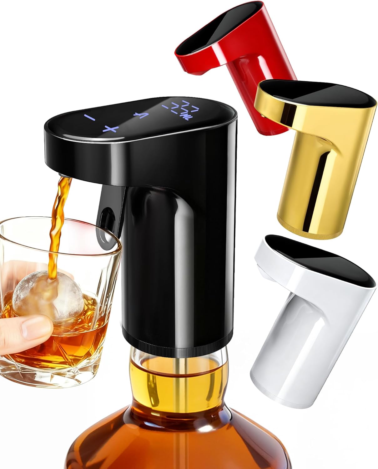 Precision Electric Whiskey & Cocktail Dispenser – Smart Pouring Tool Prevents 15% Waste, Adjustable 1‑999ml Dosing, USB‑C Rechargeable Battery, Ultimate Easter Gift for Home Bars & Enthusiasts