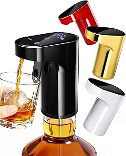 Fathers Day Gift | World Cup Viewing Party Supplies,Electric Whiskey & Cocktail Dispenser-Smart Pouring, Adjustable 1‑999ml Dosing, Rechargeable Battery, Ideal for Home Bars & Enthusiasts (Black)