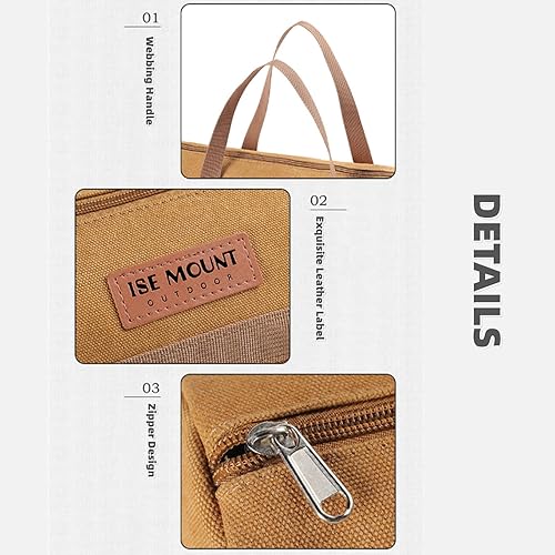 Miniatura 6 de Bolsa de almacenamiento de lona para camping, bolsa de almacenamiento de herramientas para barbacoa, bolsa de almacenamiento de estacas para tienda