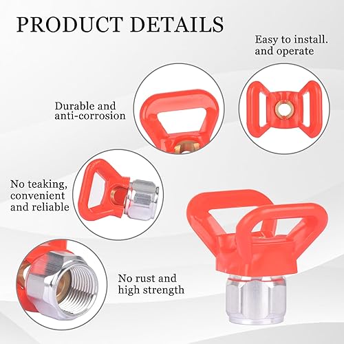 Miniatura 8 de Pistola pulverizadora de pintura sin aire de 50 pies, manguera sin aire, poste de extensión de pulverización azul de 10 pulgadas y punta de