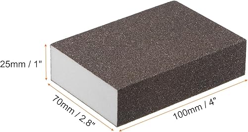 Miniatura 9 de Bloques de esponja de lijado fino, bloque de lijado de espuma de grano 320-400 para pulir la cocina de metal de madera de yeso, 3.937x2.756x0.984 in
