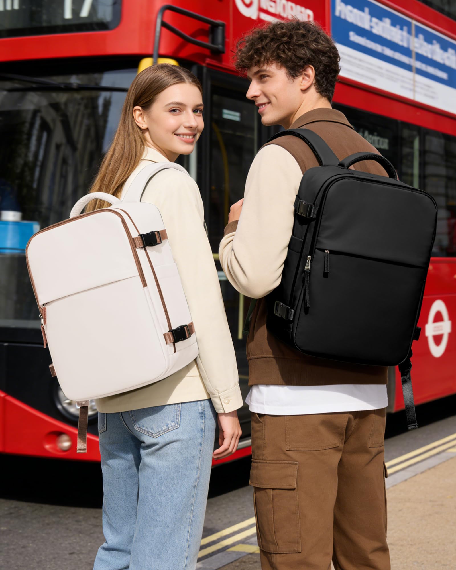 BJLFS Zaino da Viaggio con Sottovuoto Ryanair 40x30x20 Wizzair Bagaglio a mano 40x20x25 Ryanair con Pompa Borse da Cabina per Easyjet 45x36x20 con compressione sottovuoto,Zaino Casual per Laptop