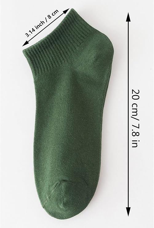 Joylife Solid Color Ankle Socks Colorful Low Cut Socks for Women, Lady, Girls, 5 Pack