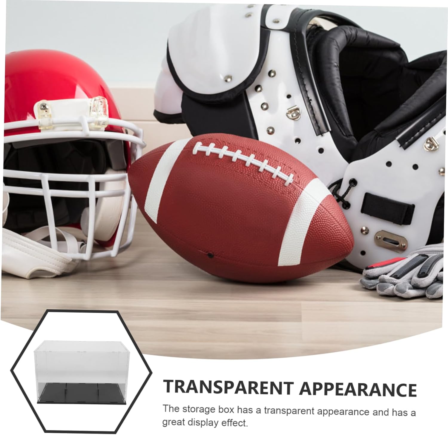 Sports Baseball Display Case Rugby Case Acrylic Rugby Storage Box Multi-use Holder